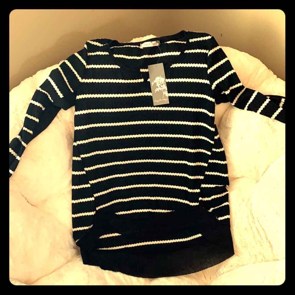 Lazy Sundays black and white striped sweater